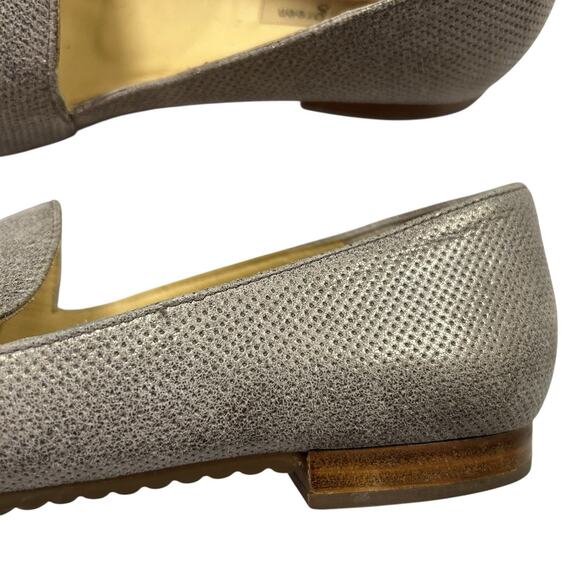 Paul Green Shoes Size 6.5 US 9 Naomi Perforated‎ Metallic Smoking Loafers - Picture 4 of 12